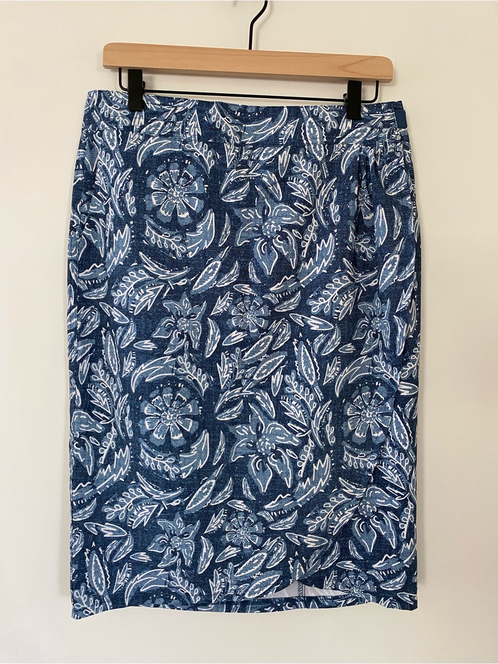 Ripskirt Hawaii Wrap Midi Skirt Blue Small Rustica Denim Beach Swim Travel